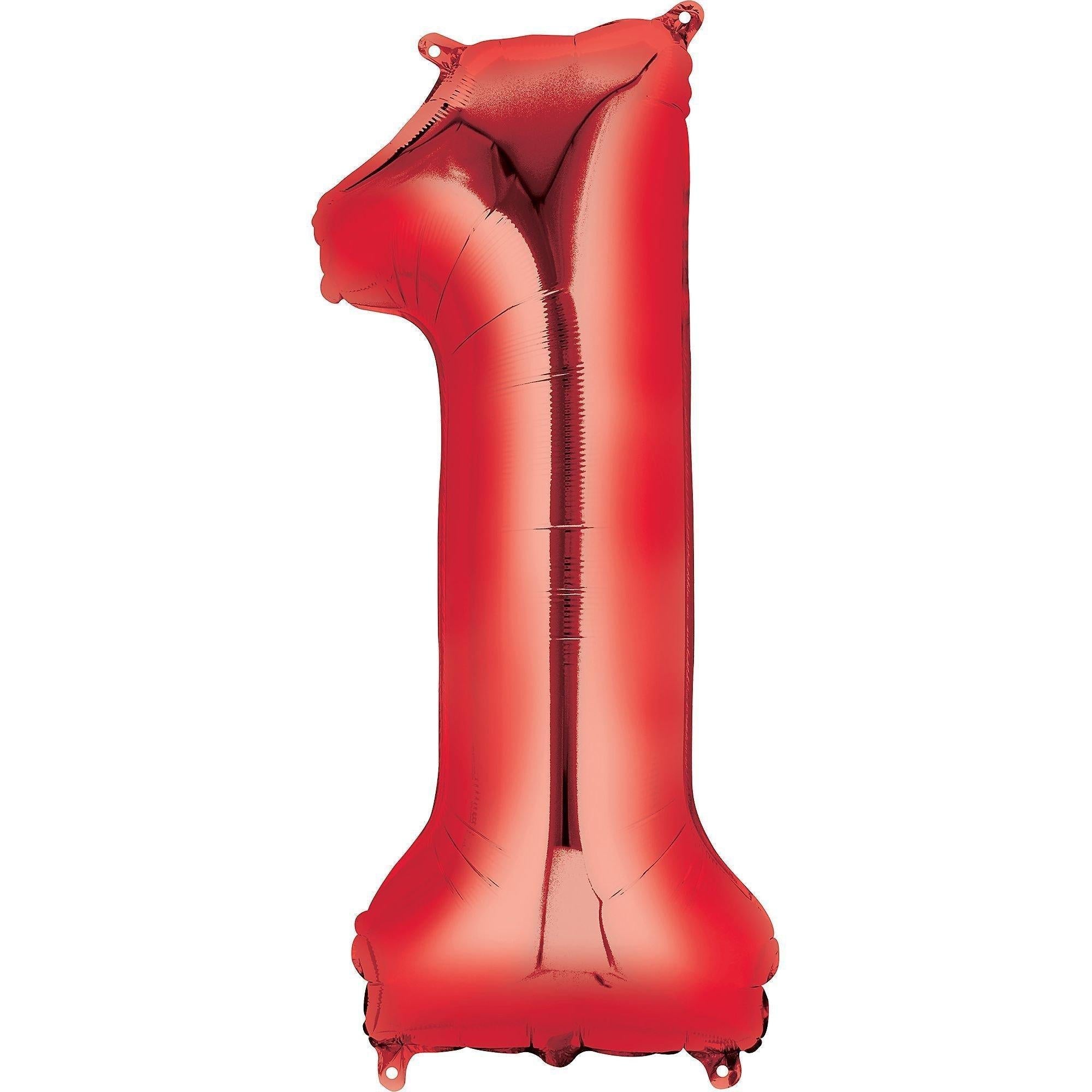 34in Number (0-9) Balloon, Assorted Colors
